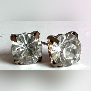 Faux diamond stud earrings